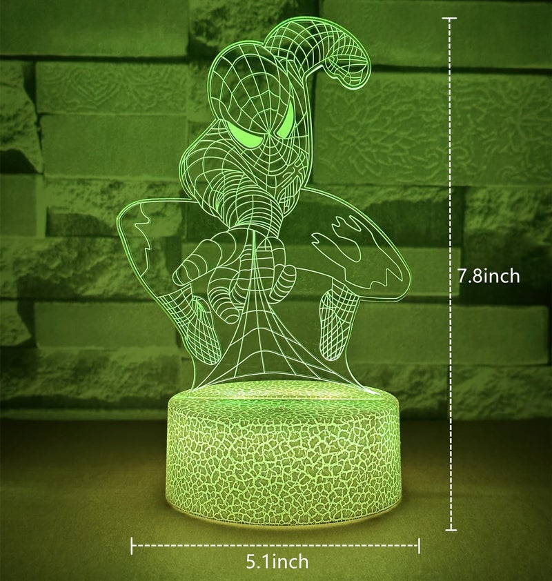 SOLARAE 3D Night Light for Kids, 16 Colors Dimmable Optical Illusion Lamp with Smart Touch Control, LED Bedside Lamp Room Decor for Boys Girls Teens Birthday Gift, Home Nursery Decoration - Image 3