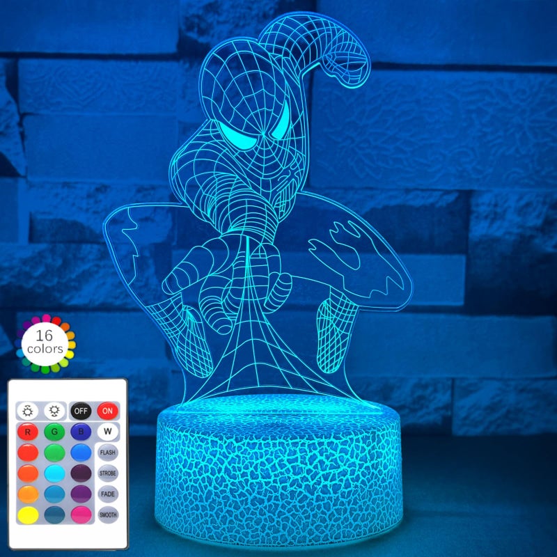 SOLARAE 3D Night Light for Kids, 16 Colors Dimmable Optical Illusion Lamp with Smart Touch Control, LED Bedside Lamp Room Decor for Boys Girls Teens Birthday Gift, Home Nursery Decoration - Image 5