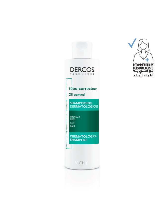 VICHY Dercos Oil Correct Shampoo For Oily Hair White 200ml - Image 1