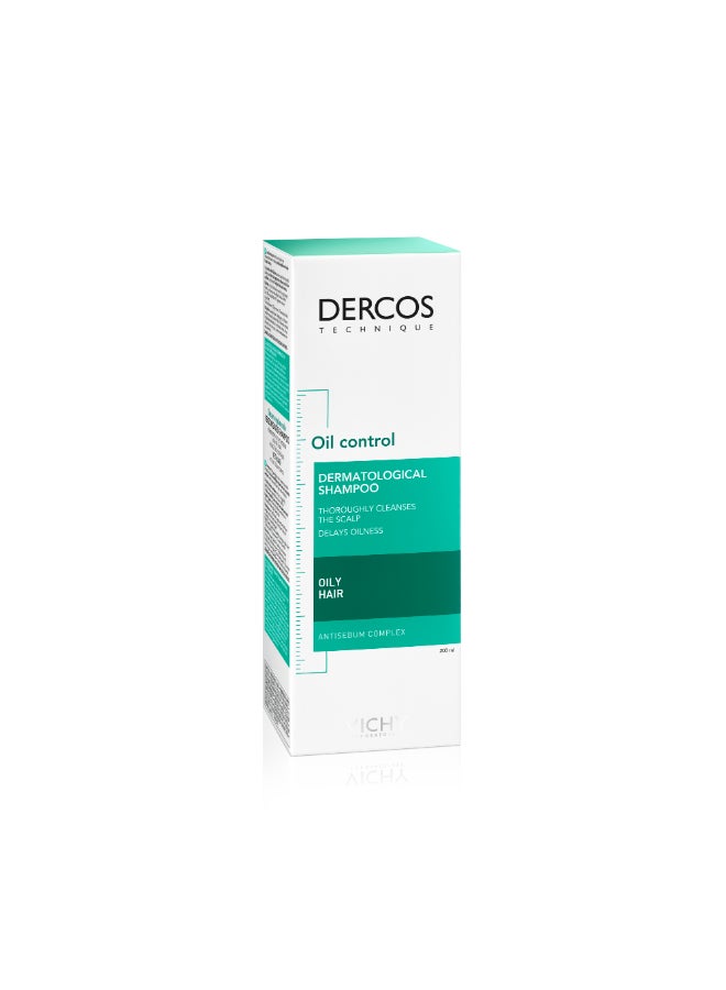VICHY Dercos Oil Correct Shampoo For Oily Hair White 200ml - Image 3