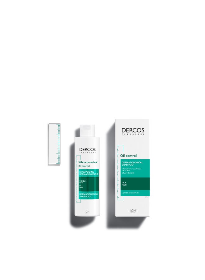 VICHY Dercos Oil Correct Shampoo For Oily Hair White 200ml - Image 4
