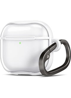 Ultra Hybrid Designed For Airpods 4 Case Cover 2024 Protective Clear Anti Yellowing With Carabiner Jet White