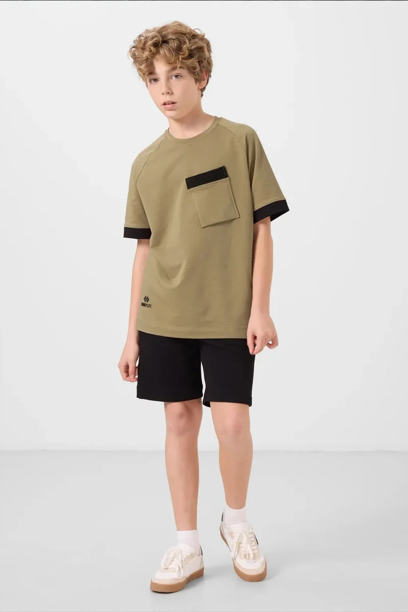 Tommylife Multicolor TOMMY Youth Cotton-Blend Shorts for Men | Best Price UAE