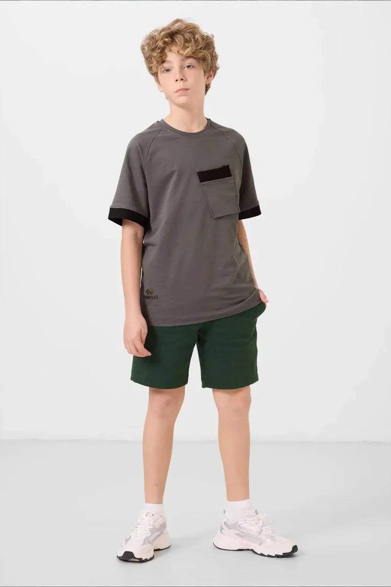 Tommylife Multicolor TOMMY Youth Cotton-Blend Shorts for Men | Best Price UAE