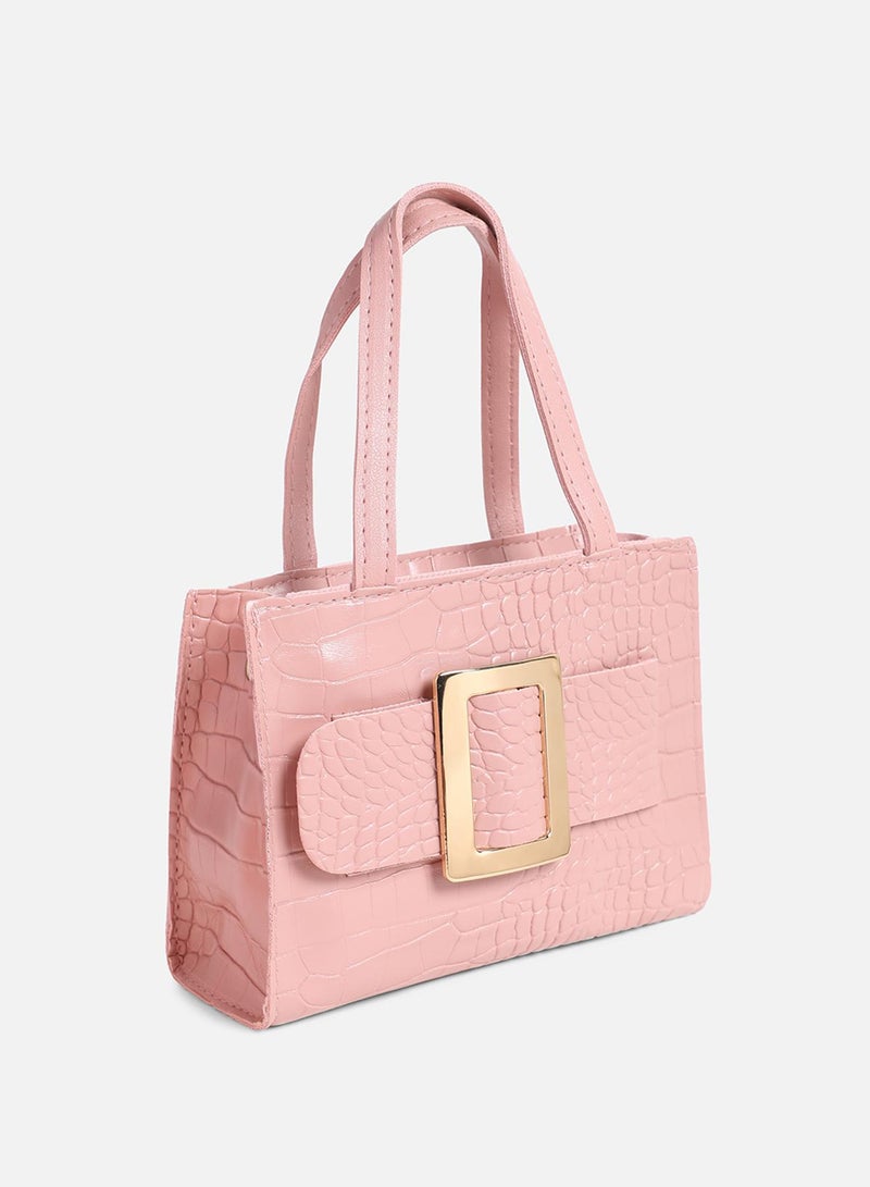 Haute Sauce Solid Zip Lock Regular Vegan Leather Hand bag  - Image 4