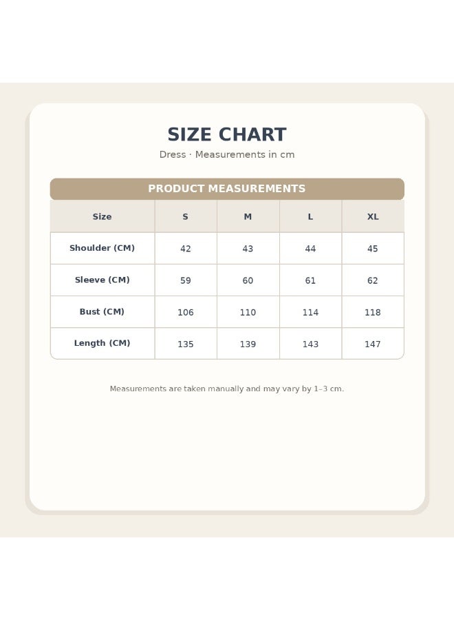 Women Solid Round Neck Wrap Abaya Dress Flared Sleeve Rhinestone Buckle Loose Maxi Dress - Image 4