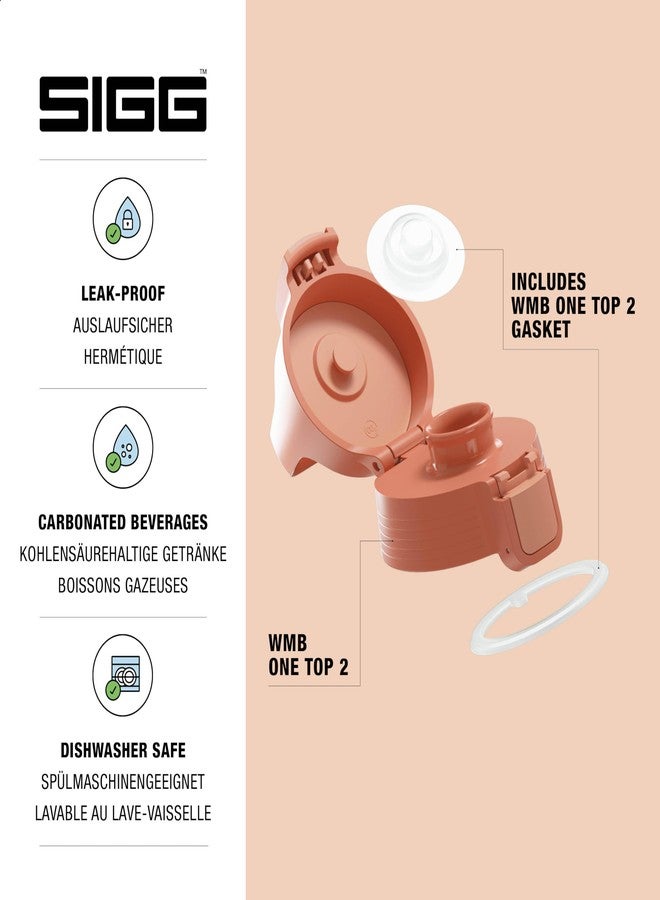 سيج زجاجة شرب سيج دبليو إم بي ون توب تو ون إيكو ريد كلوورد (مقاس واحد)، قطعة غيار بديلة، غطاء إغلاق مانع للتسرب وسهل الاستخدام بيد واحدة - Image 2