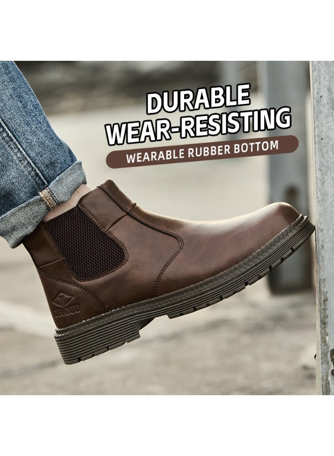 Steel Toe Shoes for Men Lightweight Safety Shoes Comfortable Puncture Proof Slip On Indestructible Work Shoes and Fashion Sneakers. - Image 2