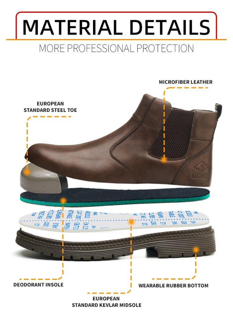 Steel Toe Shoes for Men Lightweight Safety Shoes Comfortable Puncture Proof Slip On Indestructible Work Shoes and Fashion Sneakers. - Image 5