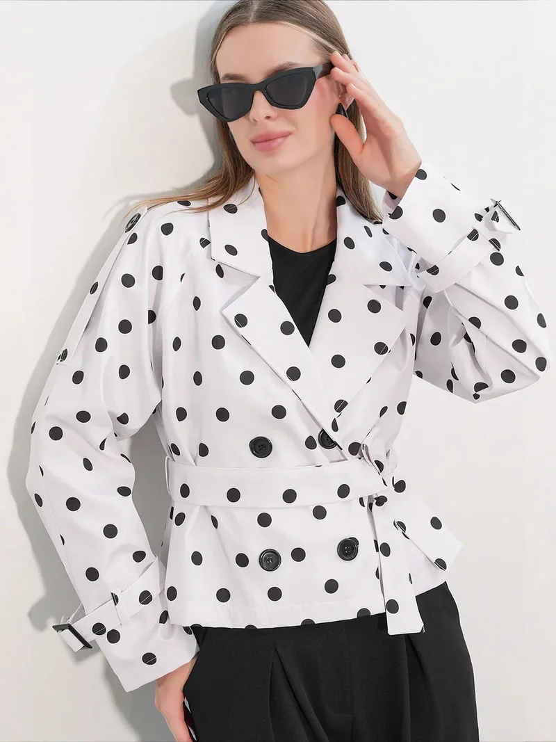 Big Dart Multicolor BDART Short Belted Trench Coat for Women | Best Price UAE