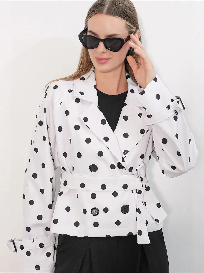 Big Dart Multicolor BDART Short Belted Trench Coat for Women | Best Price UAE