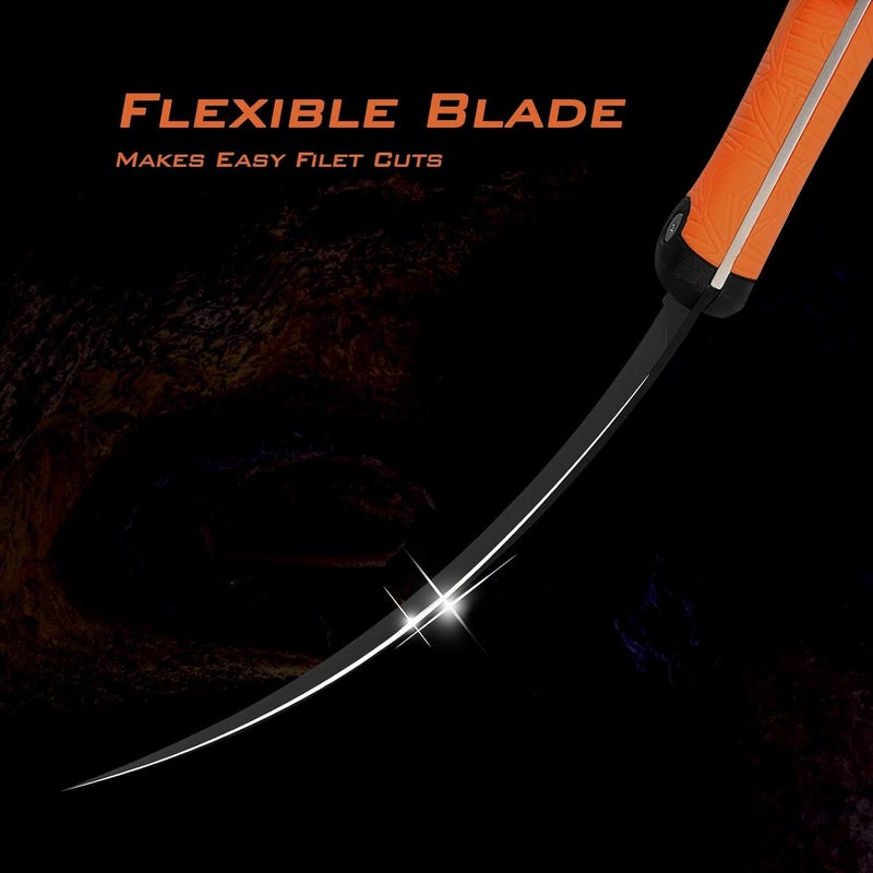 Kastking Folding Fillet/Fishing/Camping/Hunting Knife, Razor Sharp G4116 German Stainless-Steel Blade, Non-Slip Handles, 13 ½ inch overall Length, only 7 ½ inch folded, Includes Sheath - Image 4