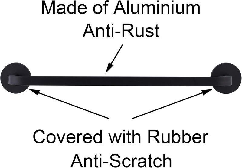 LEKUSHA 2 Pieces Magnetic Towel Bar for Refrigerator, Magnetic Towel Holder Towel Hook Hanger for Fridge, Kitchen Stove, Oven, Dishwasher, Sink Laundry Washing Machine Black - Image 5