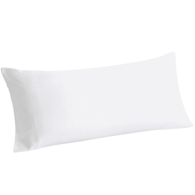 BEDELITE Body Pillow Cover, Rayon Made from Bamboo, Cooling Body Pillow Pillowcase for Hot Sleepers and Night Sweats, Breathable & Silky Soft Full Long Pillow Case Cover (White, 20x54 Inches) - Image 1