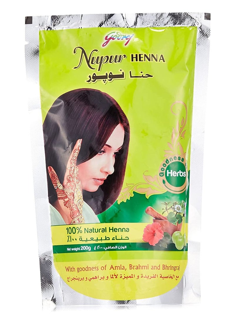 Godrej Nupur Henna 100% Natural Henna 200g  - Image 1