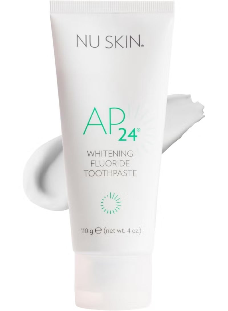 Nu Skin AP 24 Whitening Fluoride Toothpaste | AP 24 Blend | Vanilla Mint Flavor | Brightens Teeth | Removes Surface Stains | Prevents Dental Cavities & Plaque | Enamel-Safe | 4 oz | 1 Pack - Image 1