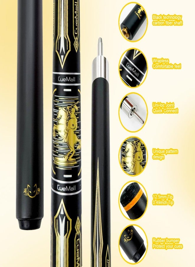 YEUEK CueMall 58" 2-Piece Billiard Pool Cue Sticks,12.5mm Fiberglass Graphite Composite Billiard Cue Sticks,19oz Pool Sticks Tacos de billar for Adults Men/Women, House or Commercial/Bar Use - Image 4