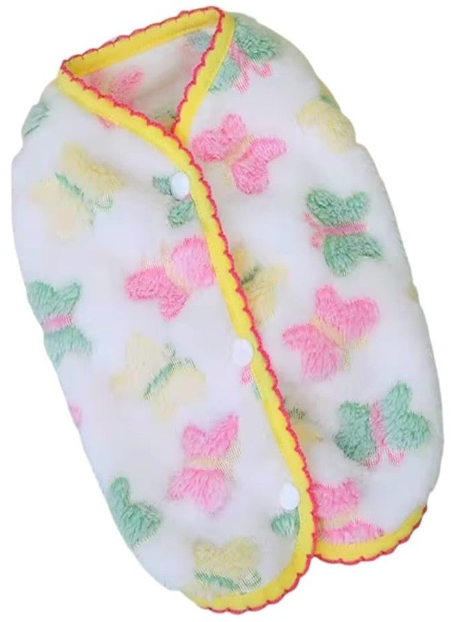 PETANGEL Warm Fleece Small Dogs & Cat Outfit with Butterfly Design, Stylish Winter Lightweight Jacket for Shihtzu, ToyPoodle, Papillon, JackRussell etc (Size: L, Chest: 45cm) - Image 2