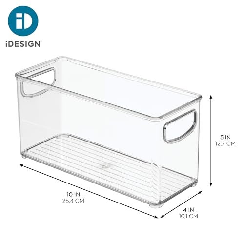 InterDesign iDesign Slim Clear Plastic Stackable Storage Bin, Tall Narrow Organizer for Kitchen or Pantry - Image 4