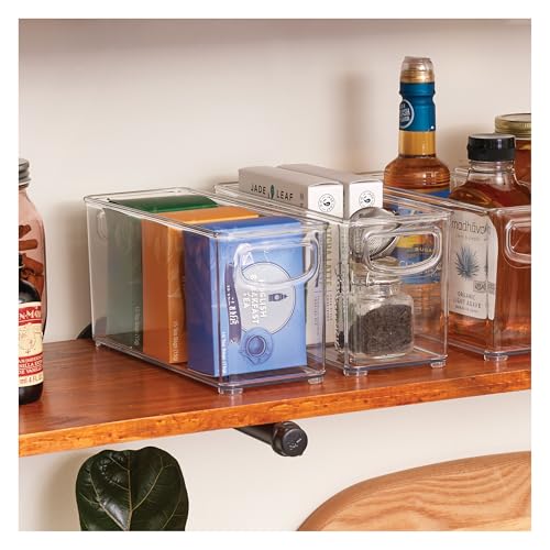 InterDesign iDesign Slim Clear Plastic Stackable Storage Bin, Tall Narrow Organizer for Kitchen or Pantry - Image 3