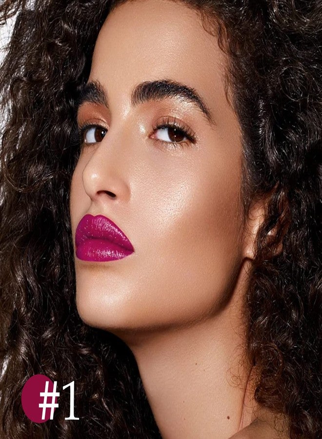 Boobeen Glitter Lipstick Hydrating Lip Balm Sparkling Shine Lip Color Nonstick Highly Pigmented Formula Gives Metallic Finish Lip Makeup for Women and Girls - Image 2