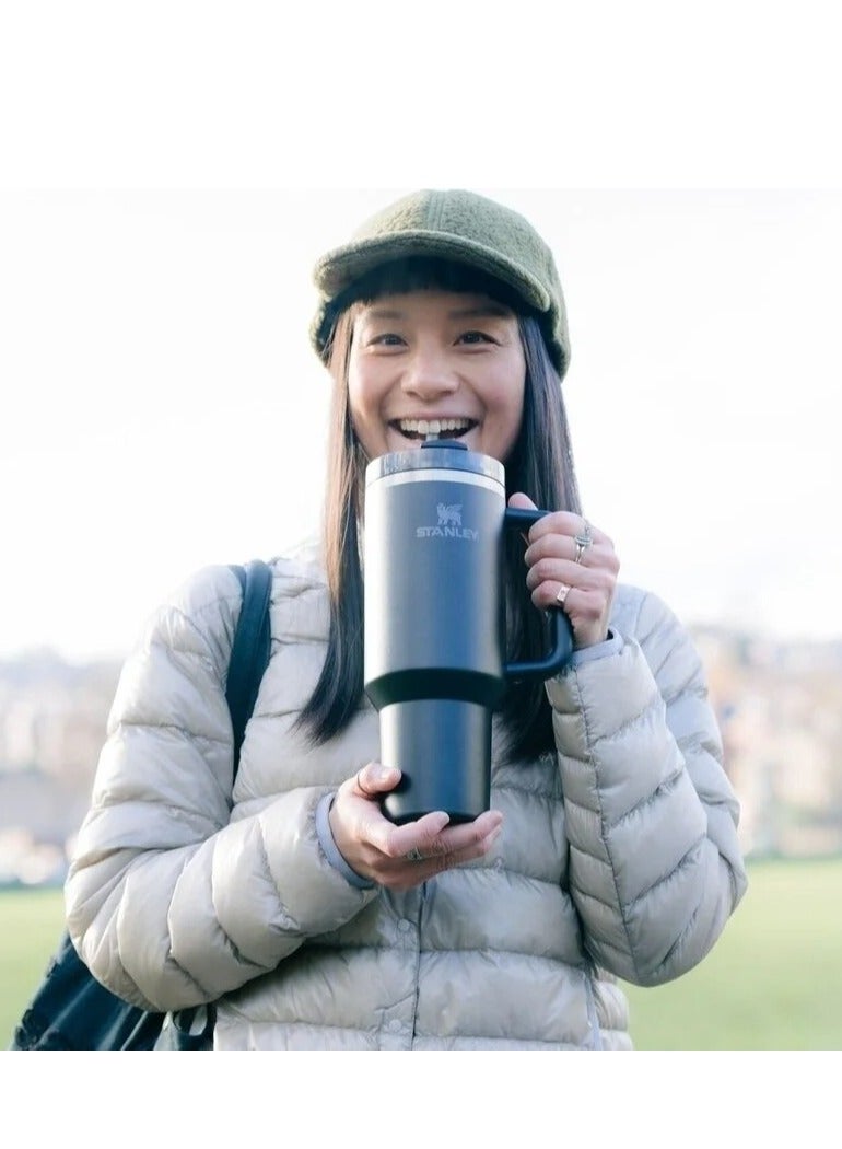 Stanley Quencher H2.0 FlowState Vacuum Insulated Tumbler 40oz Black Stainless Steel Travel Mug with Leakproof Lid & Reusable Straw – Portable, BPA-Free, Double-Walled – Keeps Drinks Hot for 7 Hours & Cold for 24 Hours – Durable Coffee & Water Bottle for Daily Use - Image 3