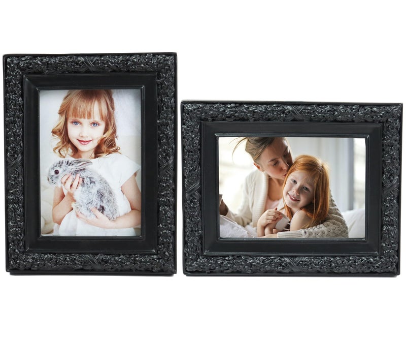 Hymmah 2.5 * 3.5inch Mini Wallet Picture Frame عتيقة إطار الصورة مزخرفة إطار راتنجات مصنوعة يدويًا مع معرض الصور اللوحي والجدار - Image 4