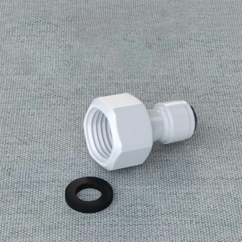Water Purifier Quick Connector, 1/4 Inch Quick Plug to 1/2 Inch Internal Thread Adapter, 2/4 Inch Conversion Water Pipe Fitting for Reverse Osmosis System - Image 3