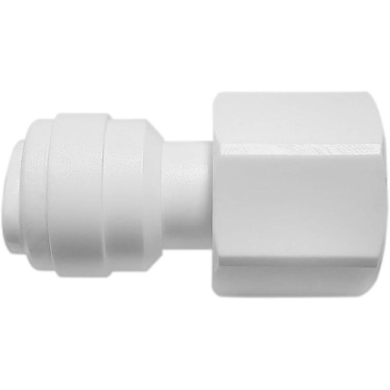 Water Purifier Quick Connector, 1/4 Inch Quick Plug to 1/2 Inch Internal Thread Adapter, 2/4 Inch Conversion Water Pipe Fitting for Reverse Osmosis System - Image 1