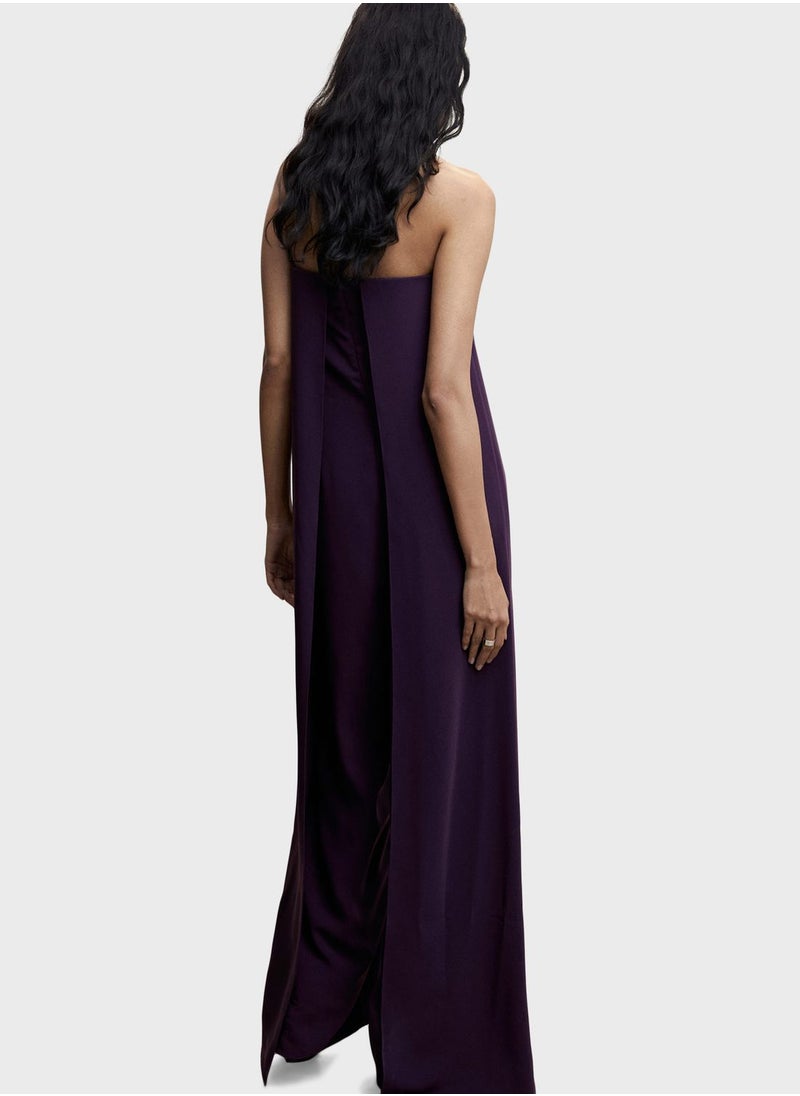 MANGO - Halter Neck Wide Leg Jumpsuit - Image 1