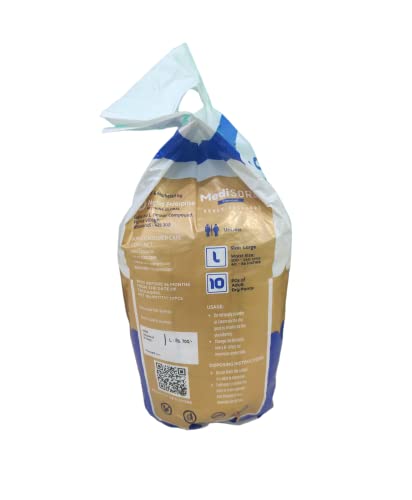 Medisorb Unisex Adult Incontinence- Pack of 10, Large - Image 4