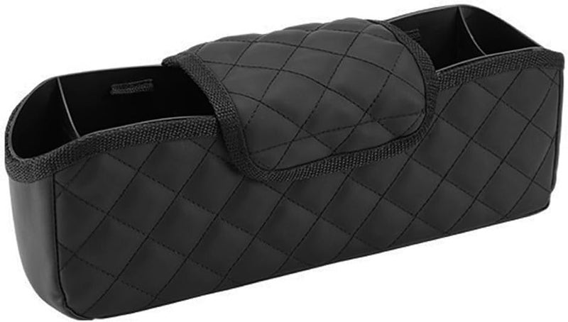 MACHSWON Car Headrest Rear Seat Multifunctional Storage Box - Black - Image 1