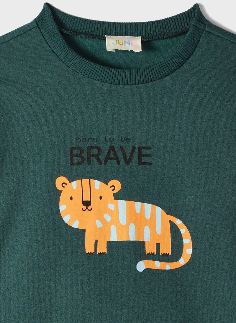 JUNE Kids Printed Sweatshirt