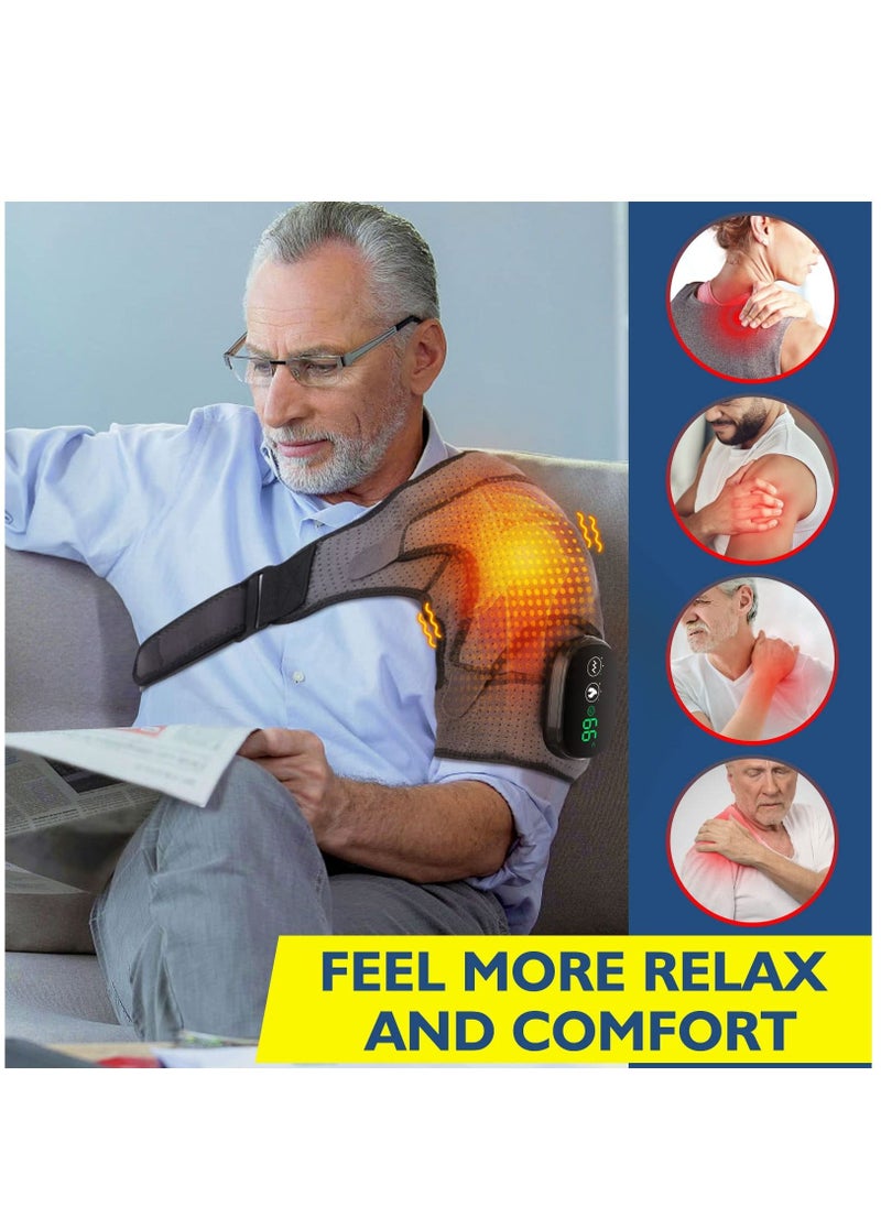Arabest - Cordless Shoulder Heating Pad, Heated Shoulder Wrap, Shoulder Support with 3 Heat and Vibration Modes - Image 1