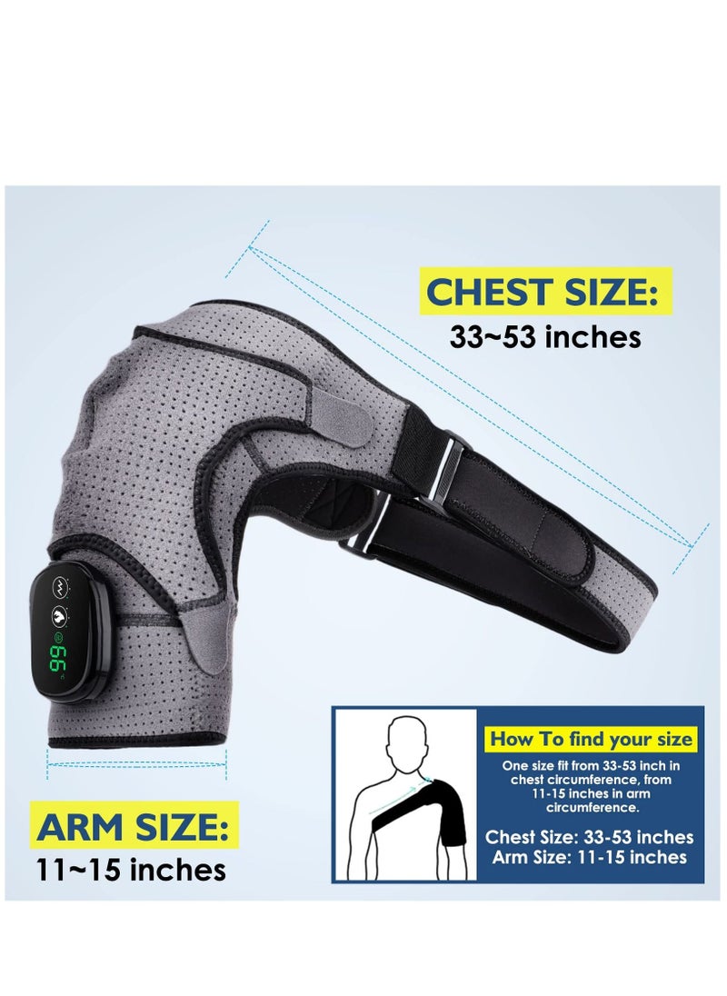Arabest - Cordless Shoulder Heating Pad, Heated Shoulder Wrap, Shoulder Support with 3 Heat and Vibration Modes - Image 1