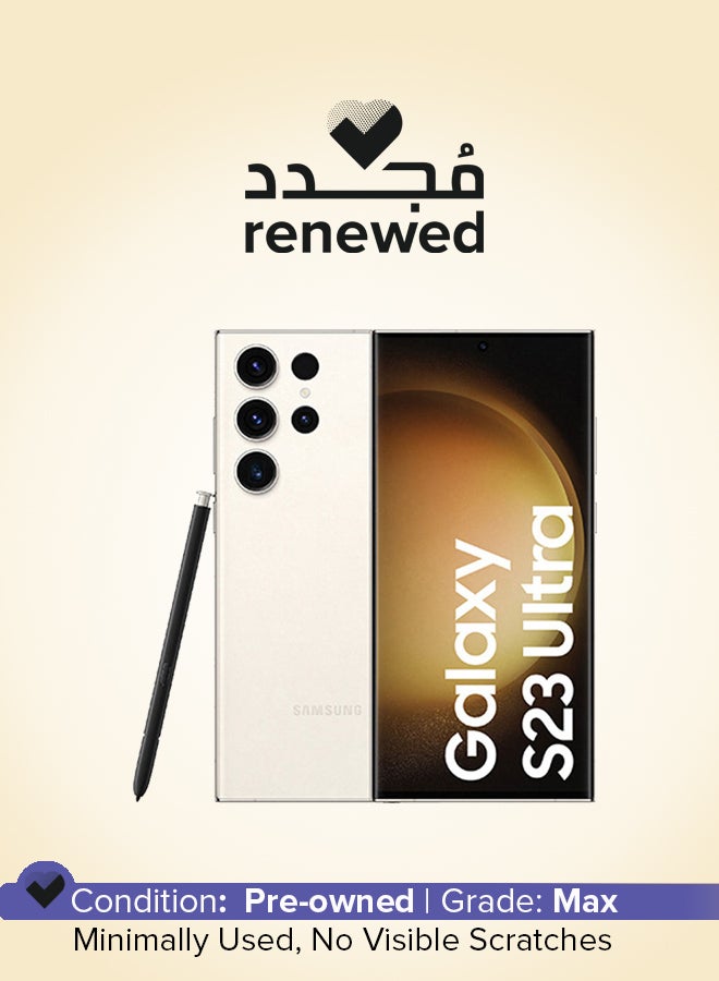 Samsung Renewed - Galaxy S23 Ultra 5G Single SIM + eSIM Cream 8GB RAM 256GB - International Version