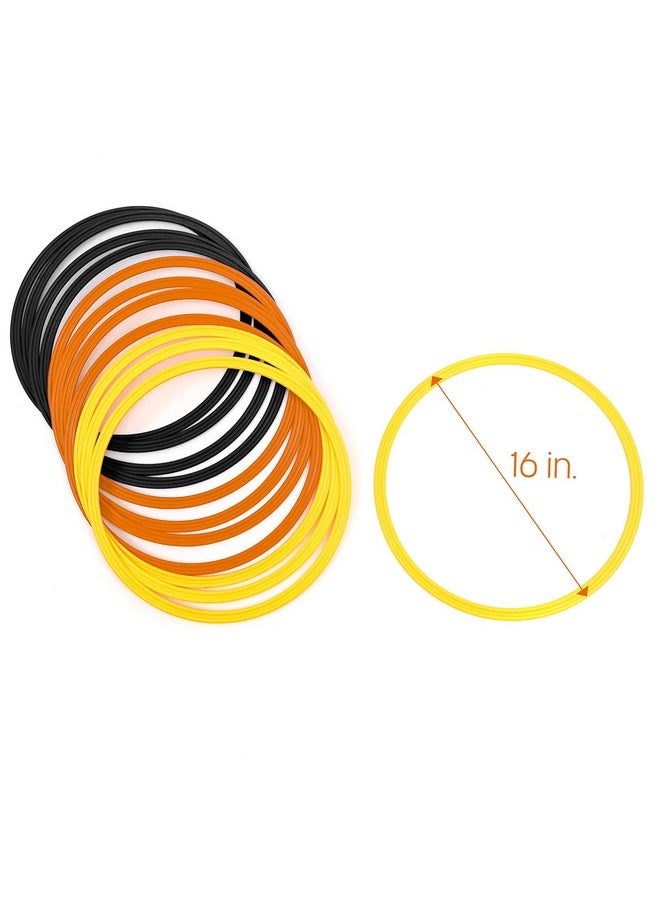 Trademark Innovations Speed & Agility Training Rings - Set of 12-16" Outer Diameter (Yellow/Orange/Black) - pzsku/Z0D4FE9A099AF30CFFC1AZ/45/_/1740982695/dd001fdd-e923-4d07-9f1a-2a7f232305b9