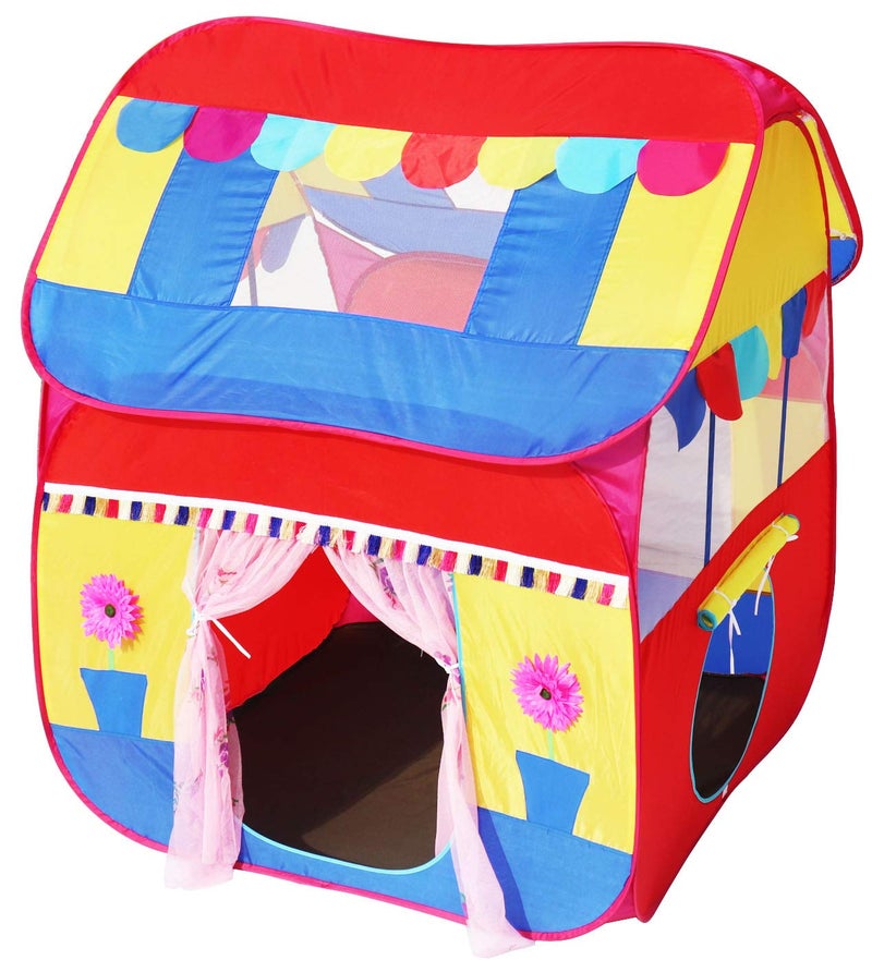 Homecute Foldable Pop Up Hut Type Kids Toys Jumbo Size Play Tent House for Boys and Girls (Big Size Multi) - Image 1