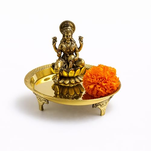 Putrika Traditional Brass Mukali|Chowki for Puja|Pooja Chowki|Brass Chowki for God Idols| Stool|Peeta|Mukkali|Chowki Pooja Stand for God Idols|Pooja Chowki(12.5cmx3cm, 129g)–Vardhaman - Image 4