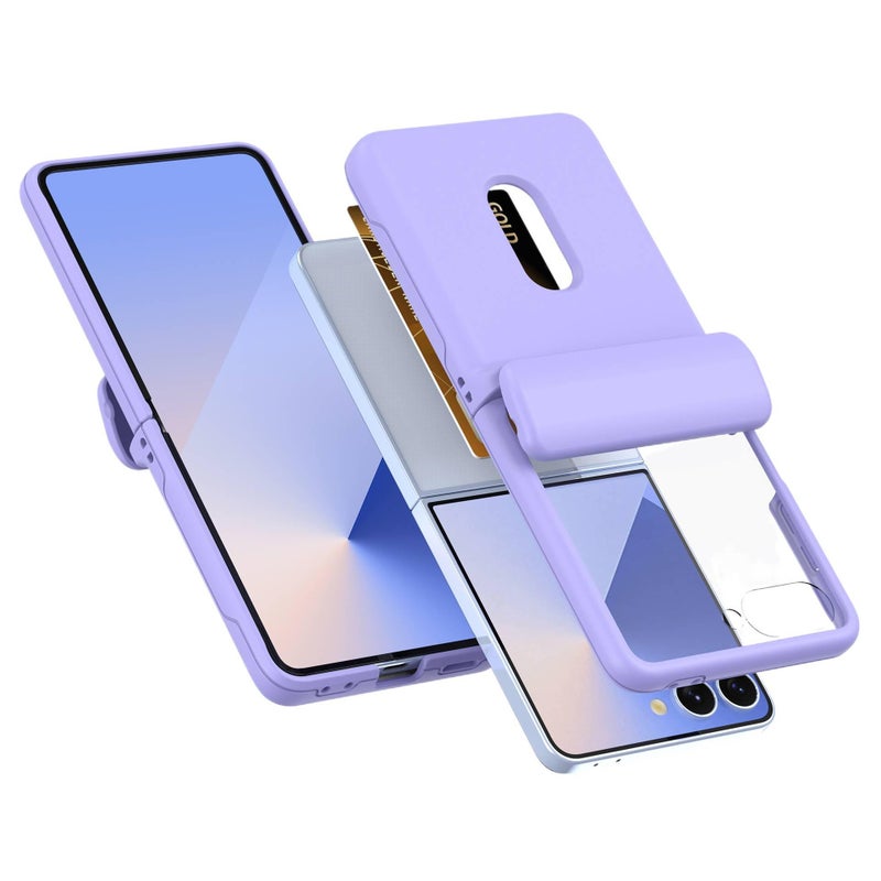 غطاء واقي، حماية باللون الأزرق من السقوط، مقاوم للصدمات لـ Samsung Galaxy Z Flip 7، أزرق PC للاستخدام الداخلي للرحلات اليومية للاستخدام الخارجي - Image 3