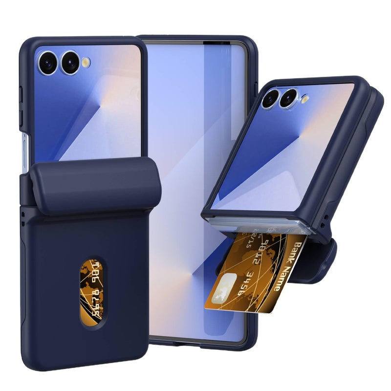 غطاء واقي، حماية باللون الأزرق من السقوط، مقاوم للصدمات لـ Samsung Galaxy Z Flip 7، أزرق PC للاستخدام الداخلي للرحلات اليومية للاستخدام الخارجي - Image 1