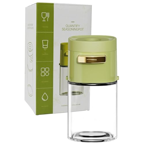 SKYTONE Salt and Pepper Shakers 1 Pcs, Precise Quantitative Salt Shaker with Clear Glass - 0.5g Salt per Press, Salt and Pepper Set for Cooking Table Camping RV Outdoor BBQ (1, Regular Jar) - Image 1