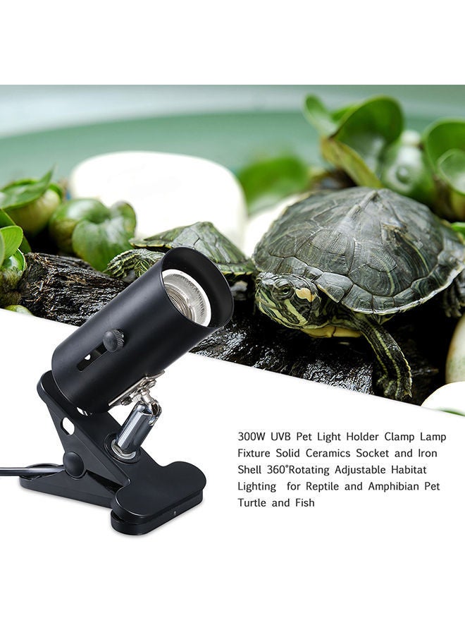 NIBEMINENT UVB Pet Light Holder Clamp Lamp Ceramics Socket Black 0.3kg - Image 3