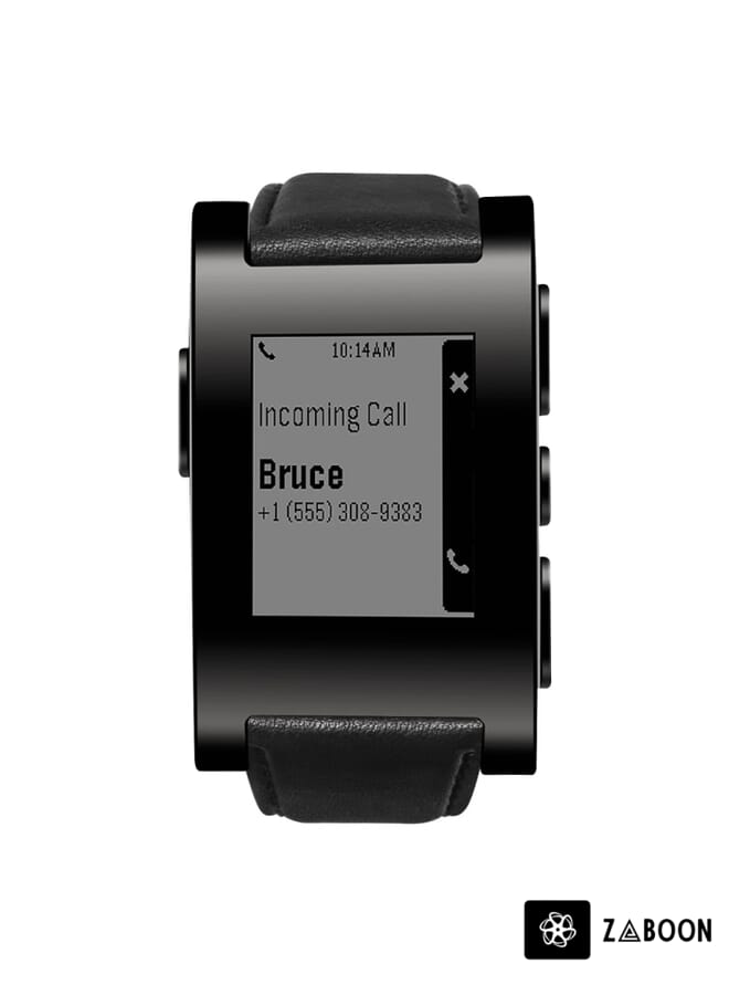 Zaboon سوار ساعة جلد طبيعي من Pebble Gen 1 بزيت الشمع - Image 2