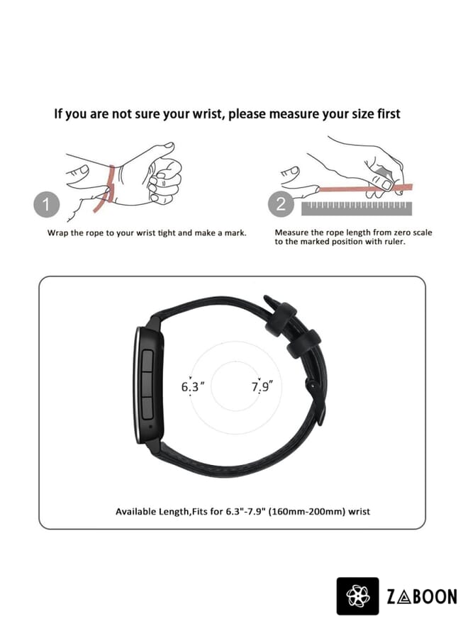 Zaboon سوار ساعة جلد طبيعي من Pebble Gen 1 بزيت الشمع - Image 4