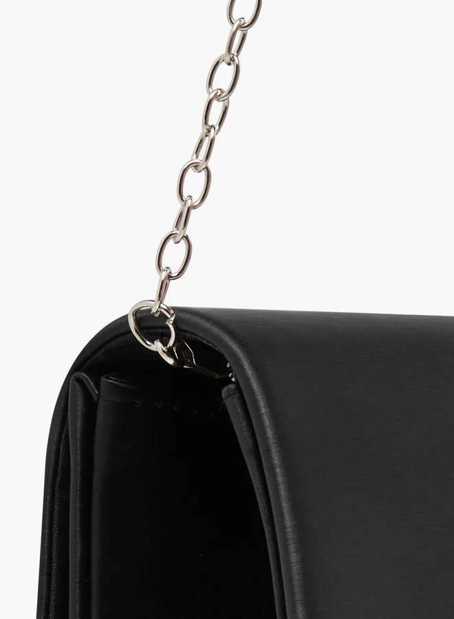 Flora Bella By Shoexpress Embellished Clutch with Chain Strap