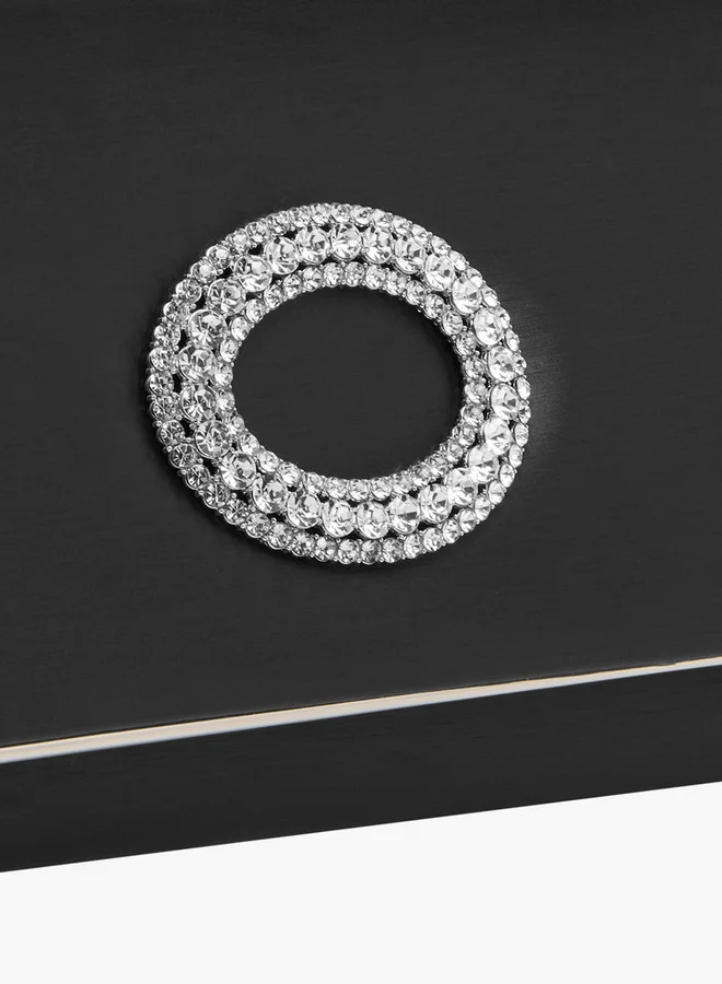 Flora Bella By Shoexpress Embellished Clutch with Chain Strap