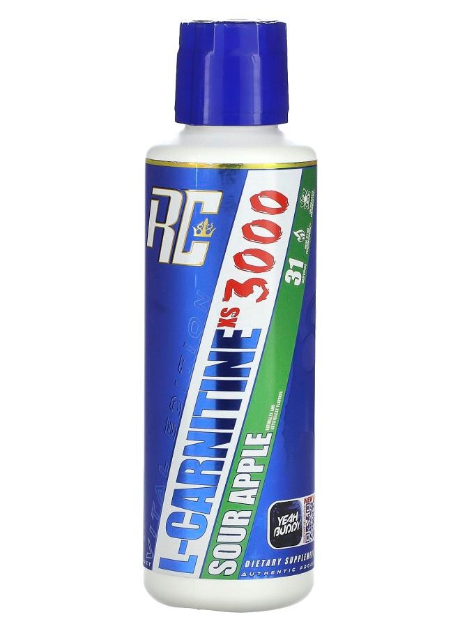 RONNIE COLEMAN Vital Edition LCarnitine XS 3000 Sour Apple 16 fl oz (473.28 ml) 