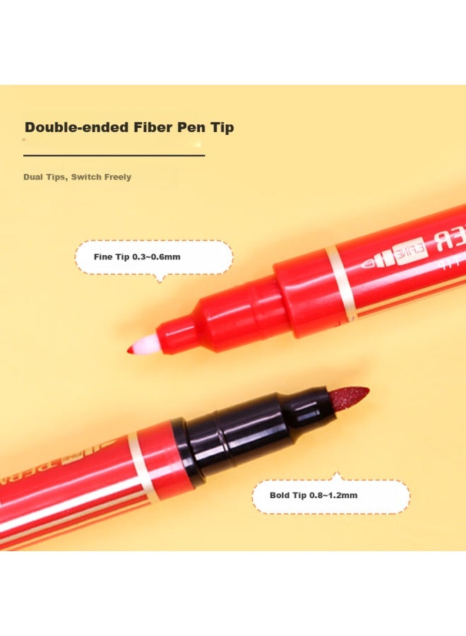 Pentel Dual-Tip Oil-Based Marker Pen 0.6-1.2Mm Nib Size Water-Resistant Non-Fading Marker Pen N75W Blue - Image 2