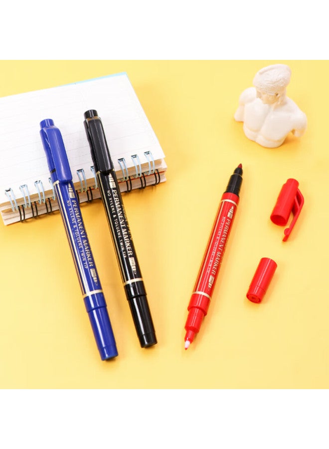 Pentel Dual-Tip Oil-Based Marker Pen 0.6-1.2Mm Nib Size Water-Resistant Non-Fading Marker Pen N75W Blue - Image 5